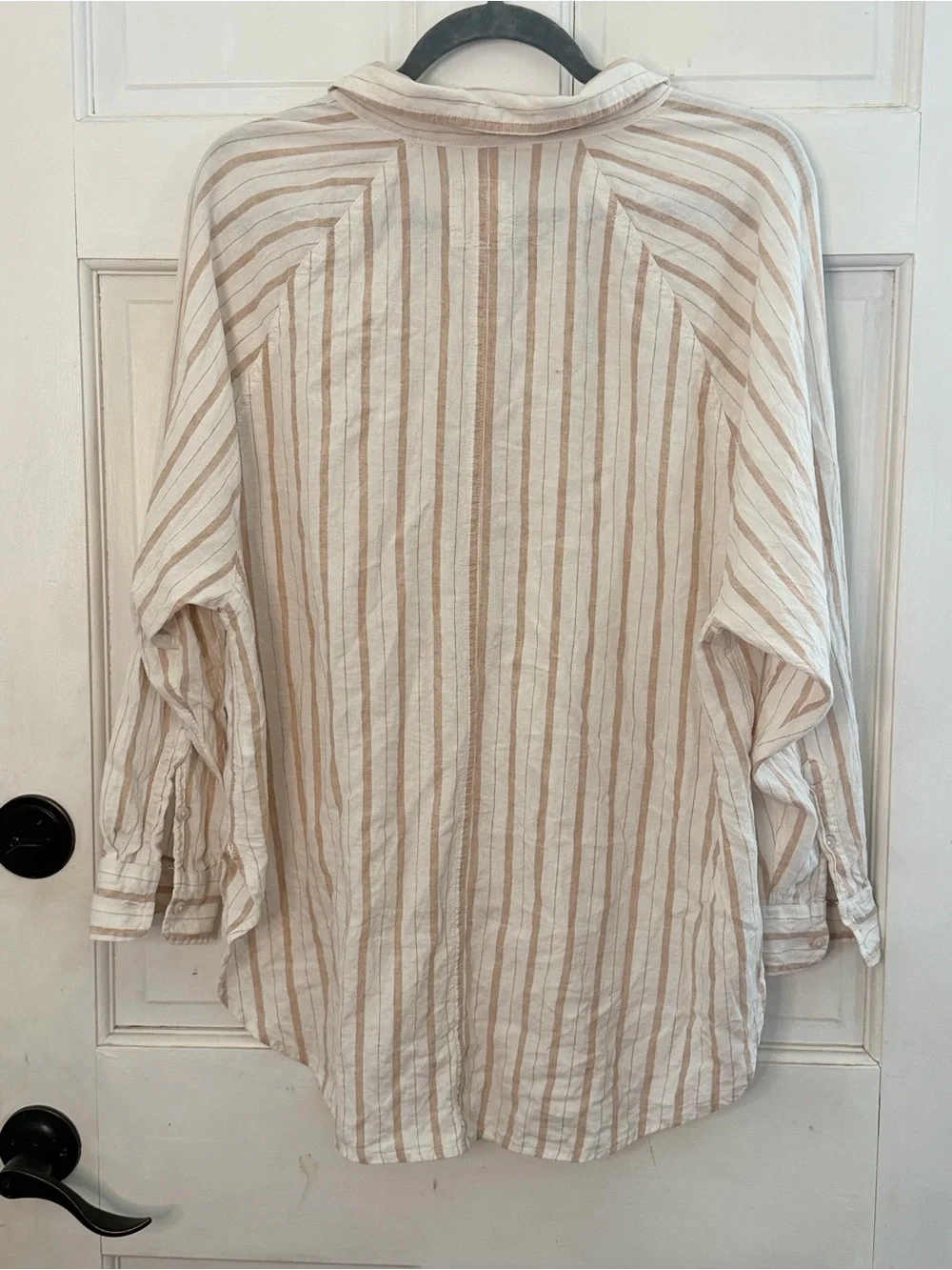 Aerie Striped Button-Up Shirt Beach cover shirt - Picture 2 of 5